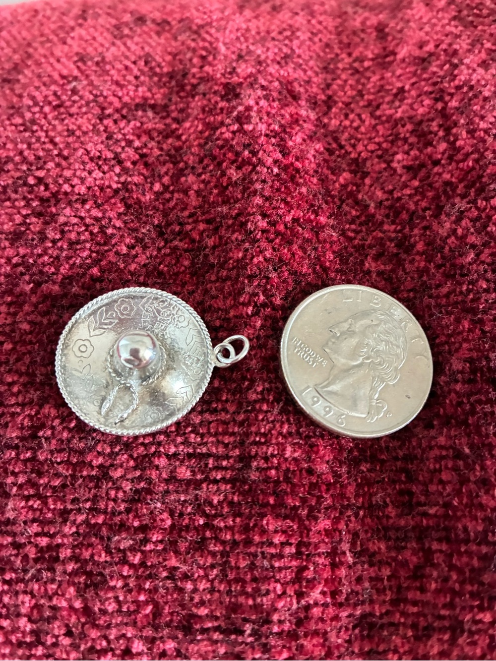 Vintage Sterling Silver Sombrero Charm - Mexico